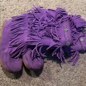 Minnetonka Moccasins Boots Sz 13 Kids